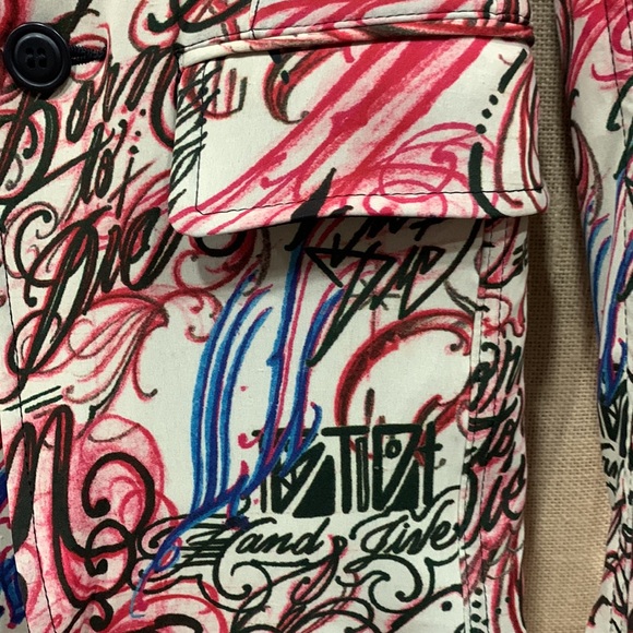 - NWOT HOMME PLUS JK5 TATTOO jacket - Picture 3 of 12